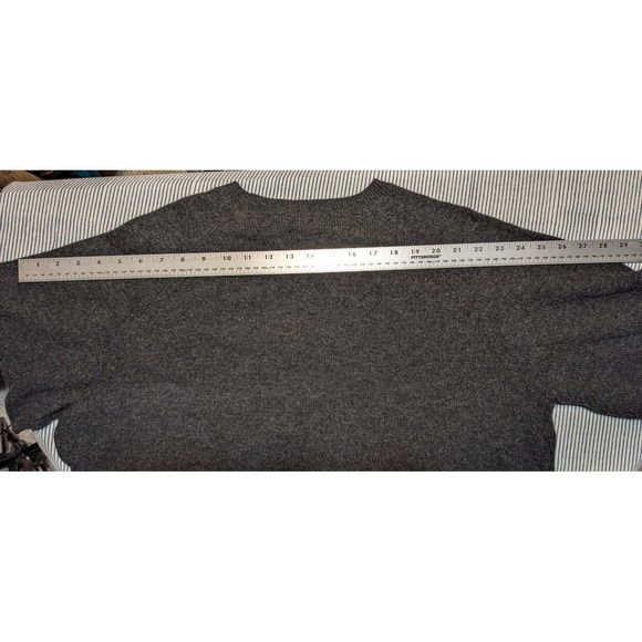 Vintage 90s Eastside Westside XL $198 Gray Marble 100% Lambswool Sweater - Picture 10 of 10